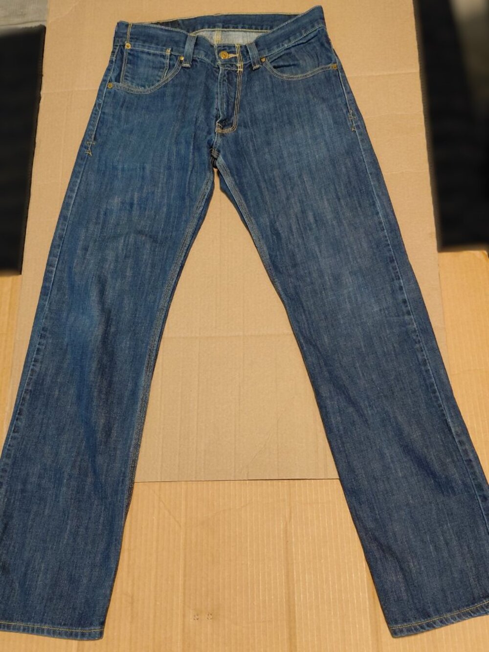 Levis 514 Slim Straight Flap Pocket Blue Jeans Men’s 32 x 34
